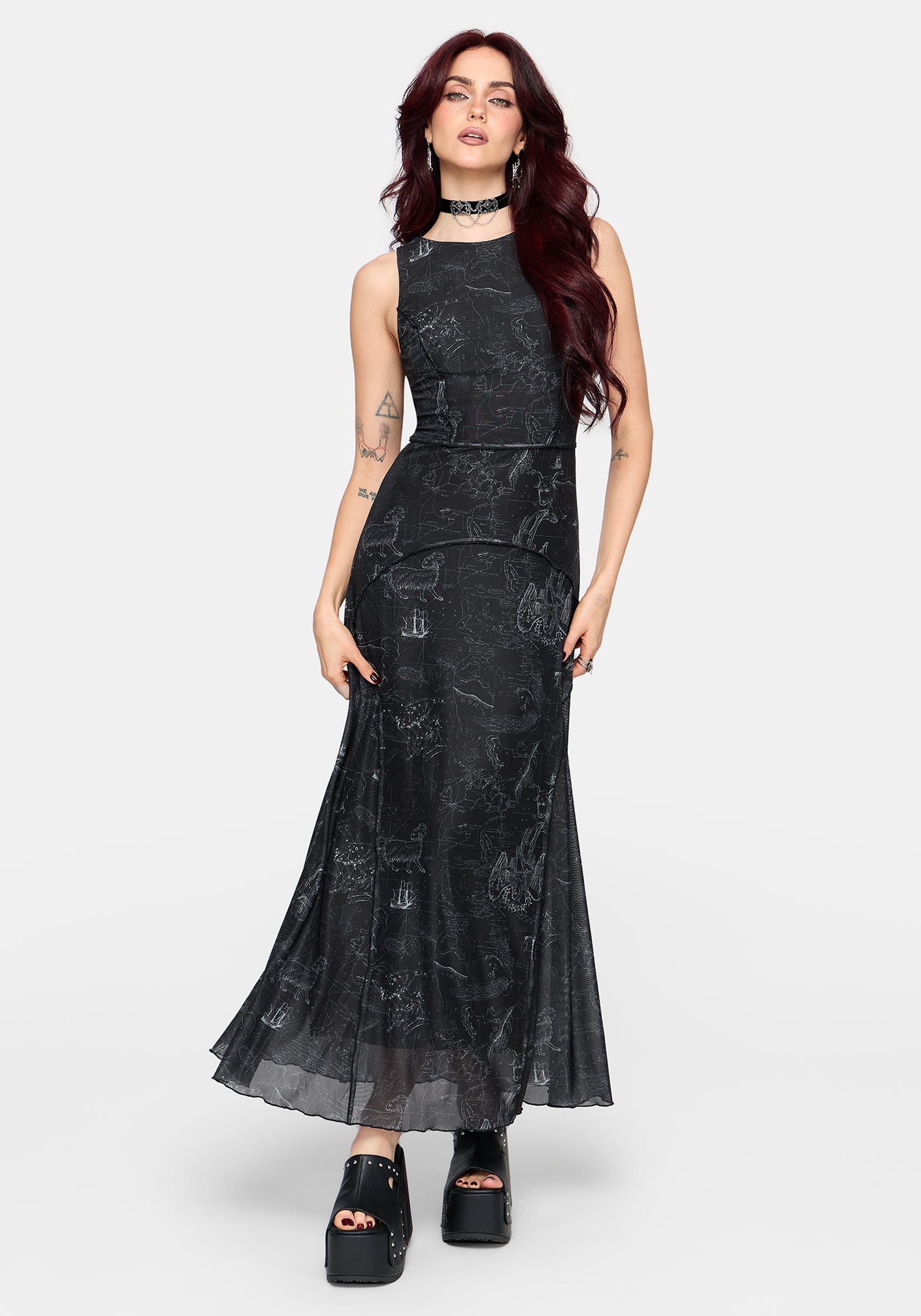 miraflores mesh dress Black Amara Mesh Dress