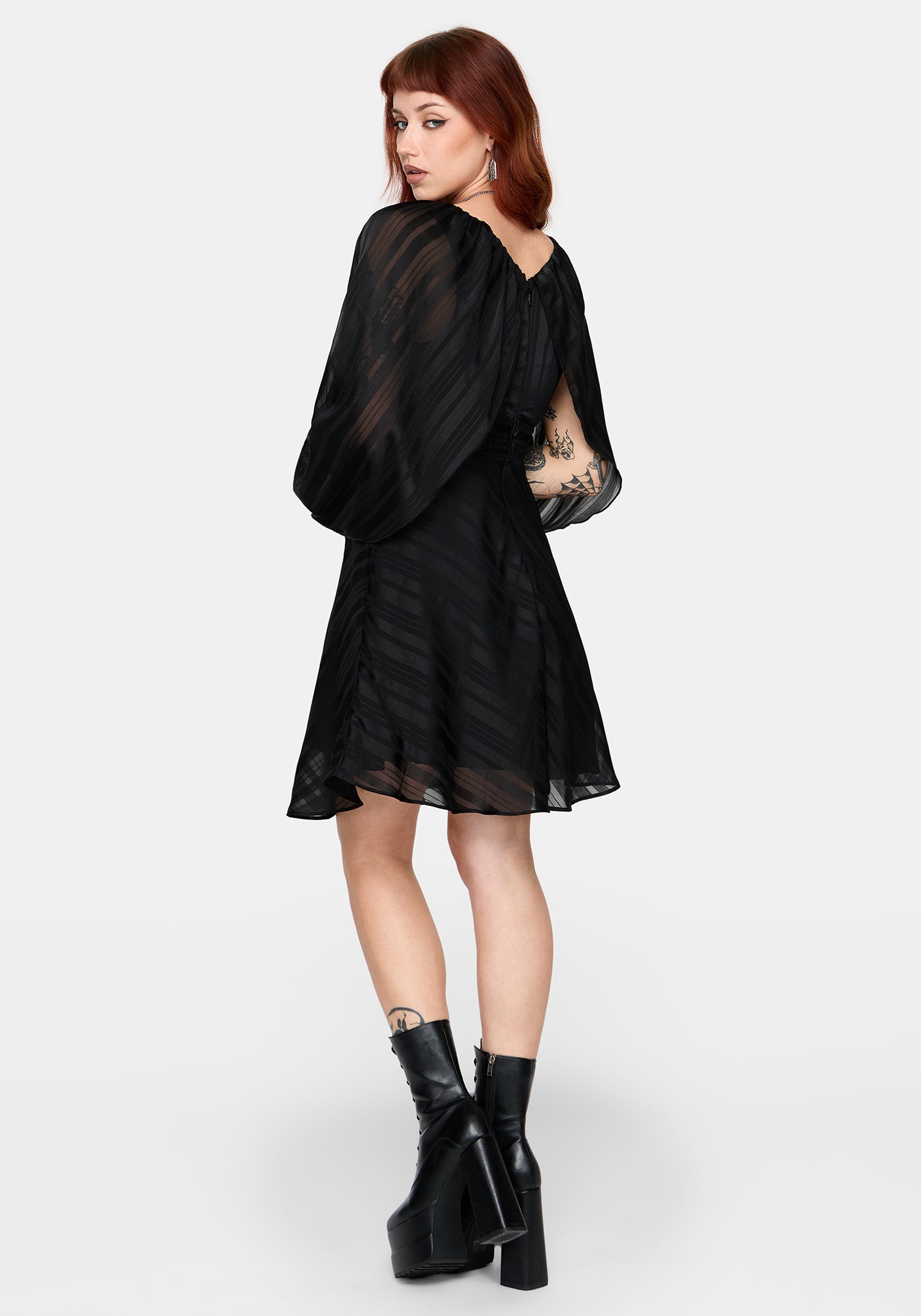 Briella Chiffon Striped Mini Dress – Disturbia