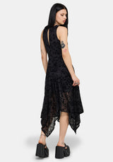 Deadly Nightshade Mesh Midi Dress