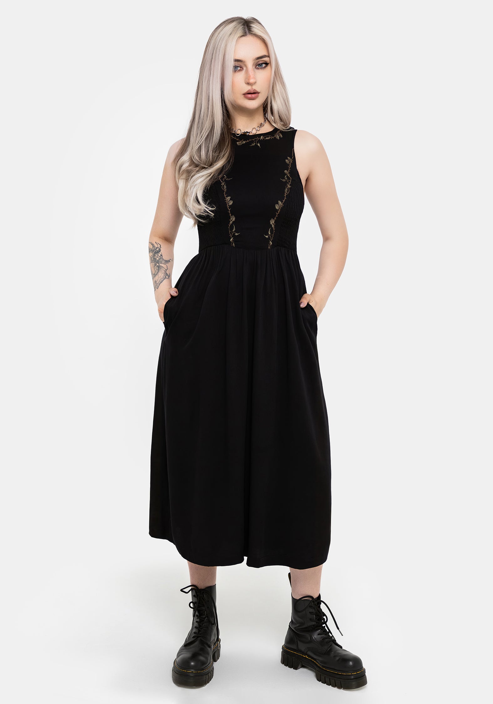 delamer whipstitch rib midi dress Z Supply Delamer Whipstitch Rib Midi Dress In Black