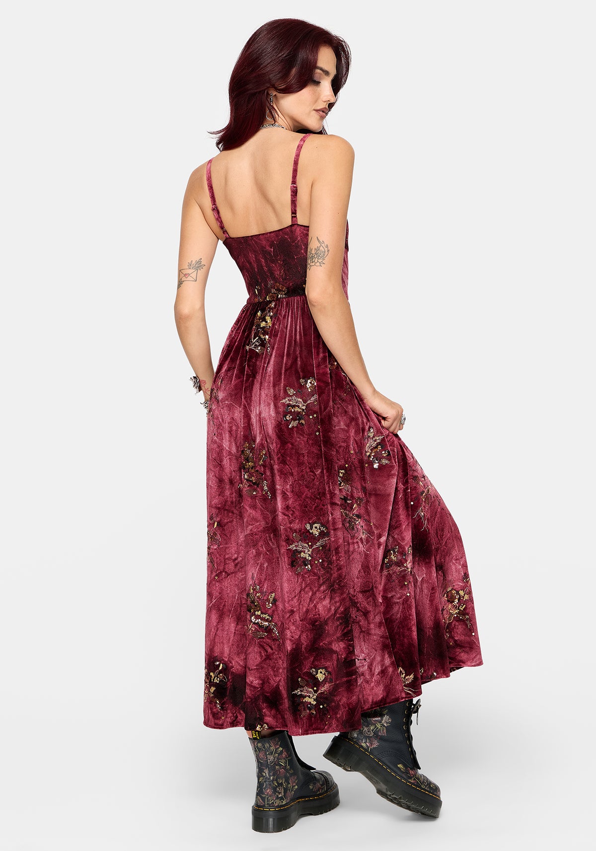 Zariah Sequin Velour Cami Midaxi Dress