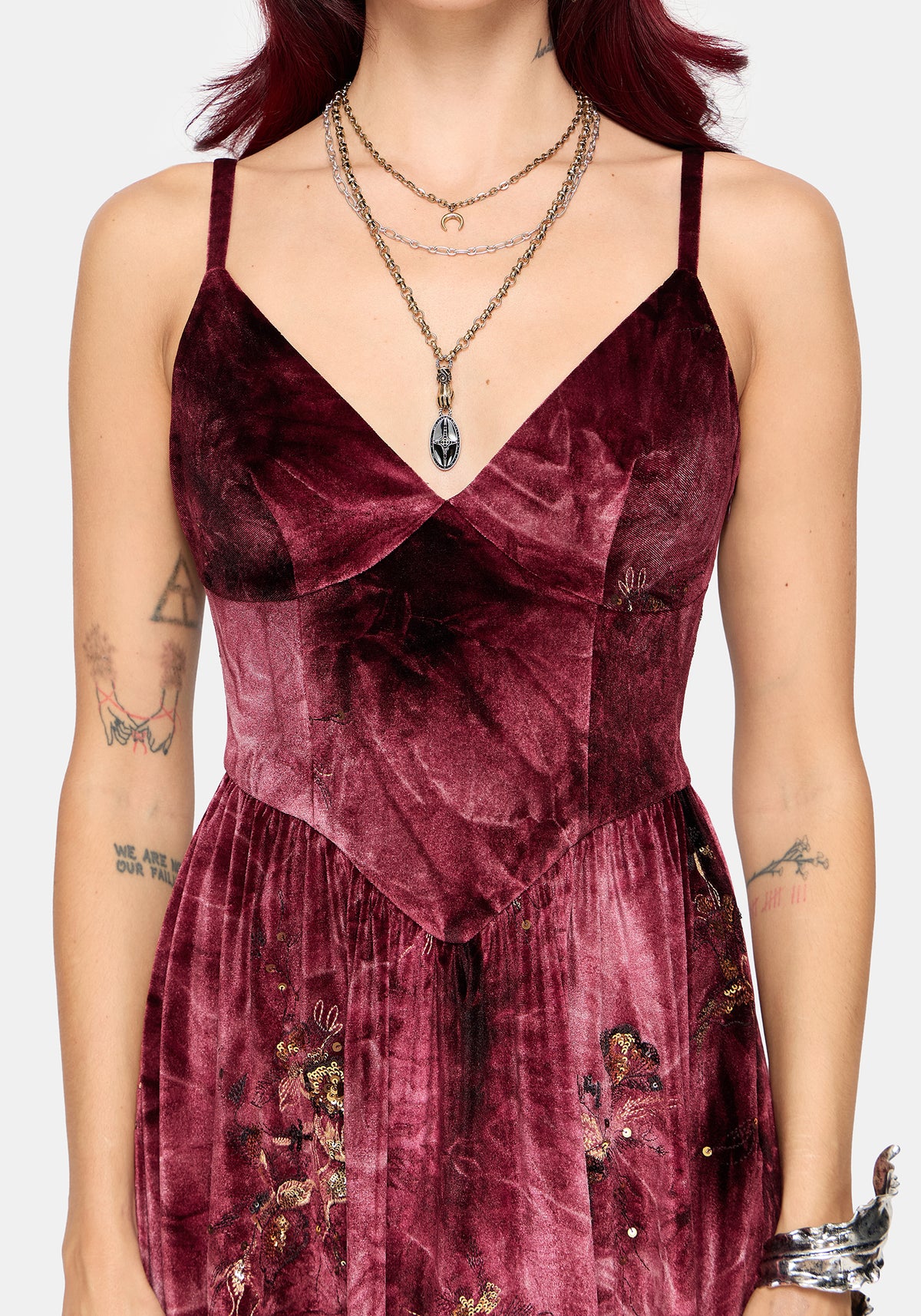 Zariah Sequin Velour Cami Midaxi Dress