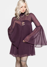 Noirelle Handkerchief Hem Chiffon Mini Dress US 2