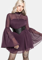 Noirelle Handkerchief Hem Chiffon Mini Dress US 2
