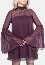 Noirelle Handkerchief Hem Chiffon Mini Dress US 2