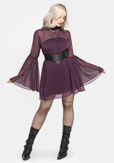 Noirelle Handkerchief Hem Chiffon Mini Dress US 2