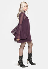 Noirelle Handkerchief Hem Chiffon Mini Dress US 2