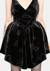 Orin Foiled Velour Mini Dress US 2