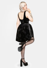 Orin Foiled Velour Mini Dress US 2