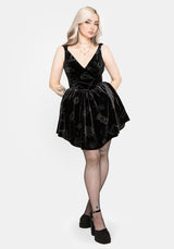 Orin Foiled Velour Mini Dress US 2