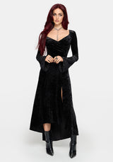 Joise Crushed Velour Wrap Front Midaxi Dress US 2