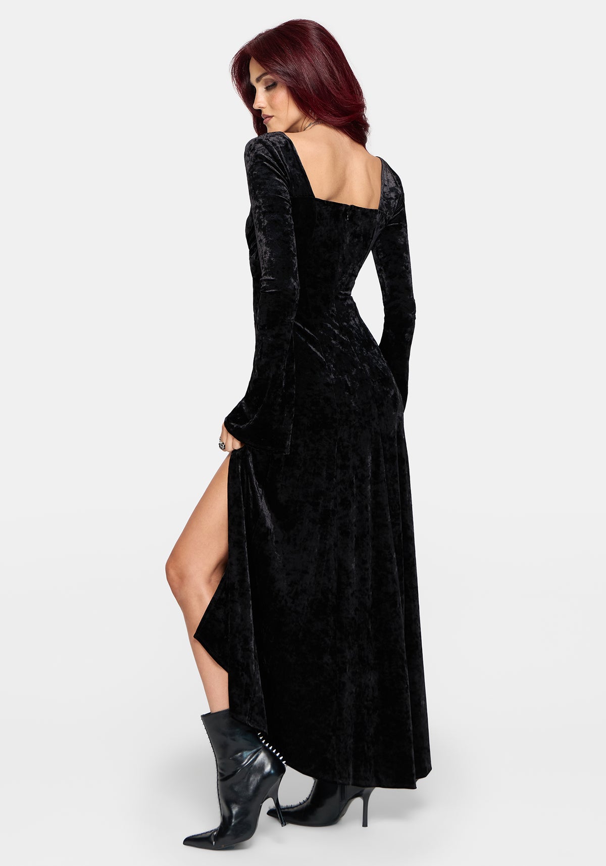 Joise Crushed Velour Wrap Front Midaxi Dress US 2