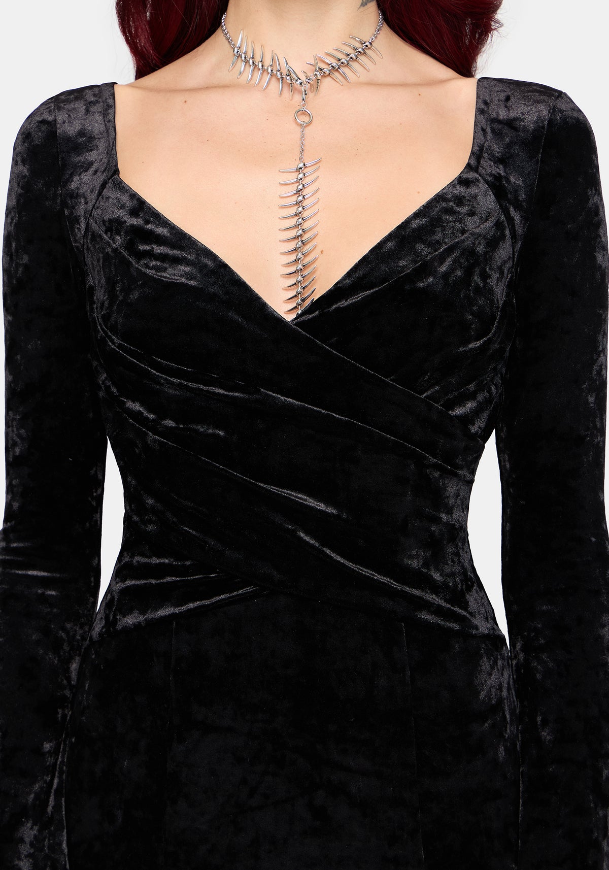Joise Crushed Velour Wrap Front Midaxi Dress US 2