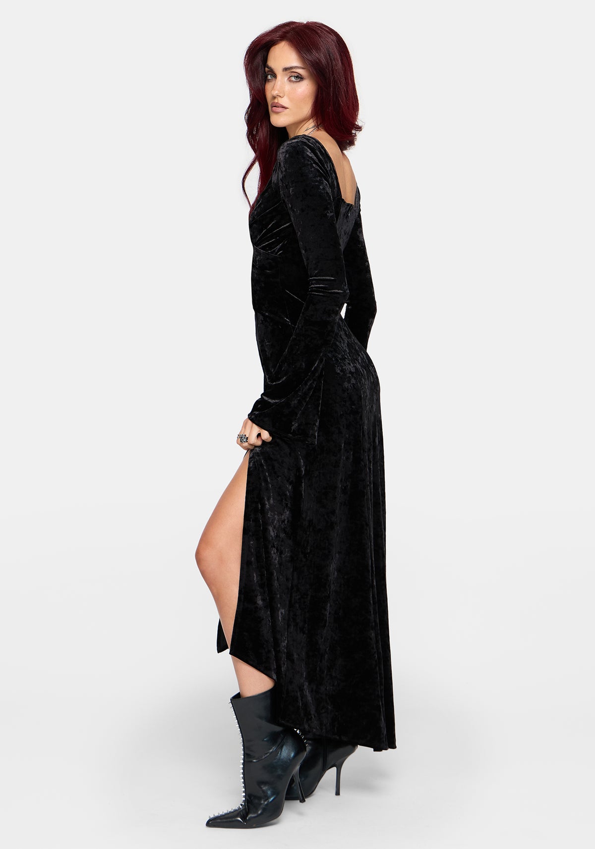 Joise Crushed Velour Wrap Front Midaxi Dress US 2