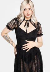 Velisse Lace Fixed Bodysuit Maxi Dress US 2