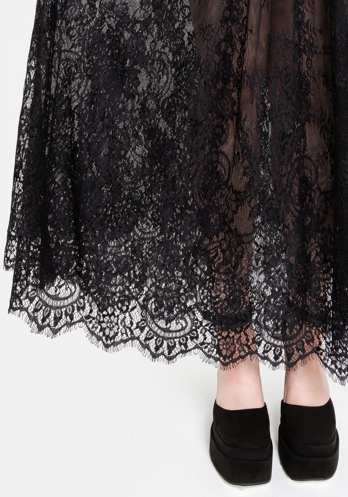 Velisse Lace Fixed Bodysuit Maxi Dress US 2