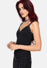 Emara Eyelet Piercing Belted Maxi Dress (Two-Piece Set)