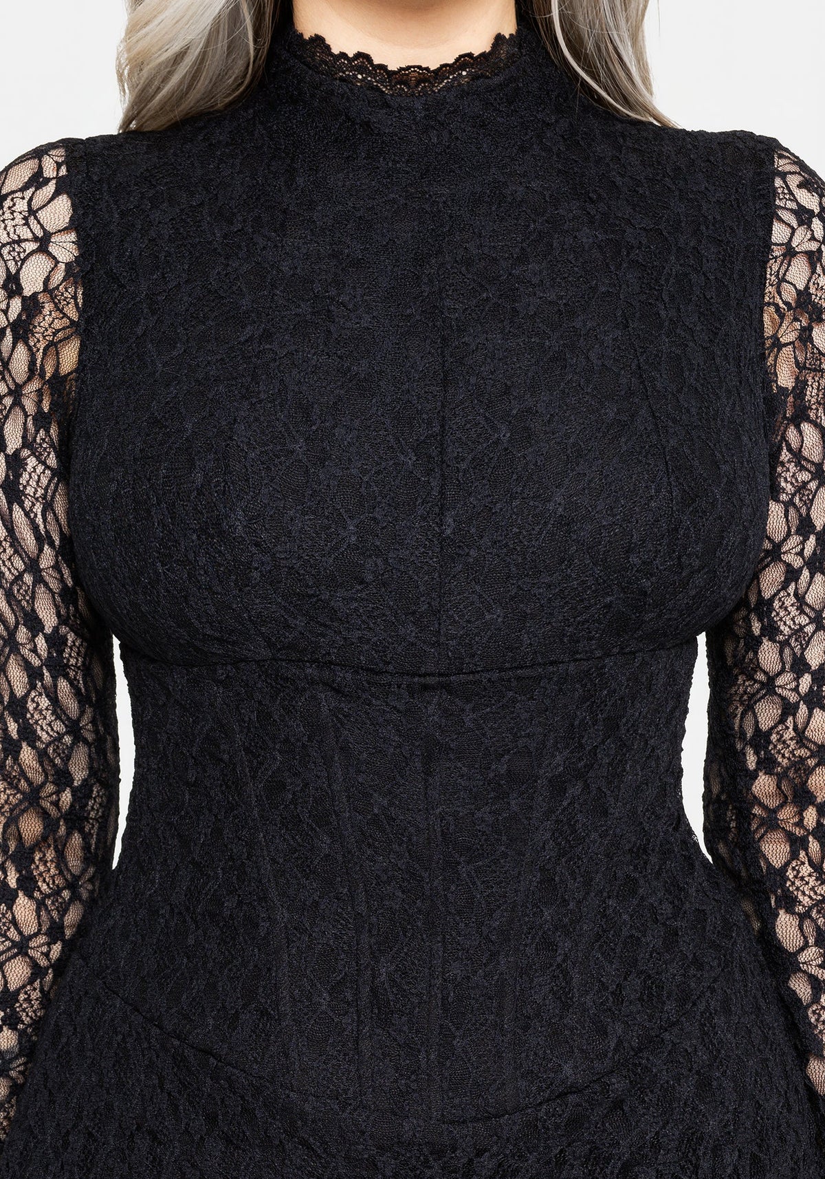 Amoura Boned Waist Corset Lace Mini Dress US 2