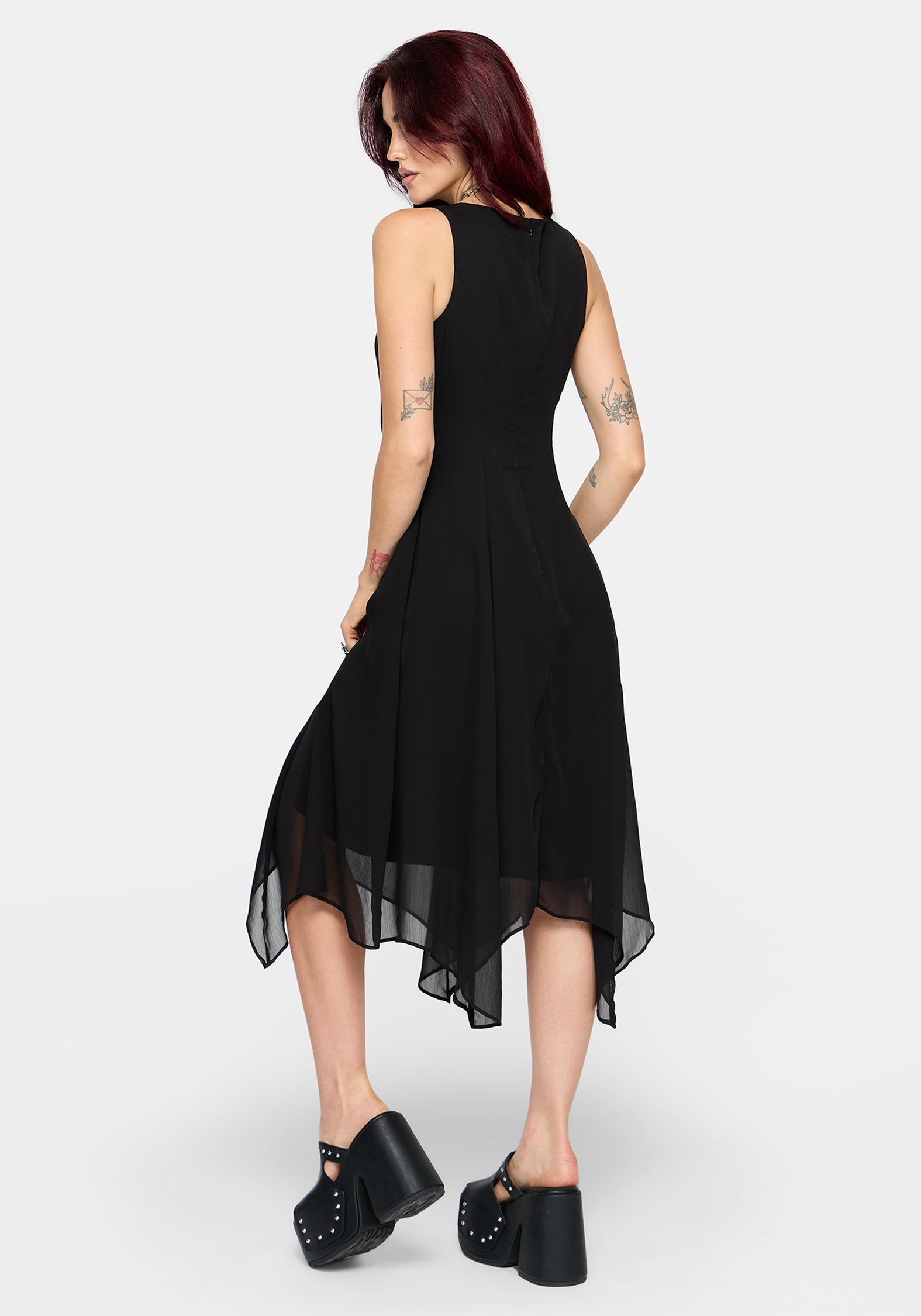 chiffon midi dress Floral Halter - SMALL / PINK family pictures Luciana Lace Up Neck Chiffon