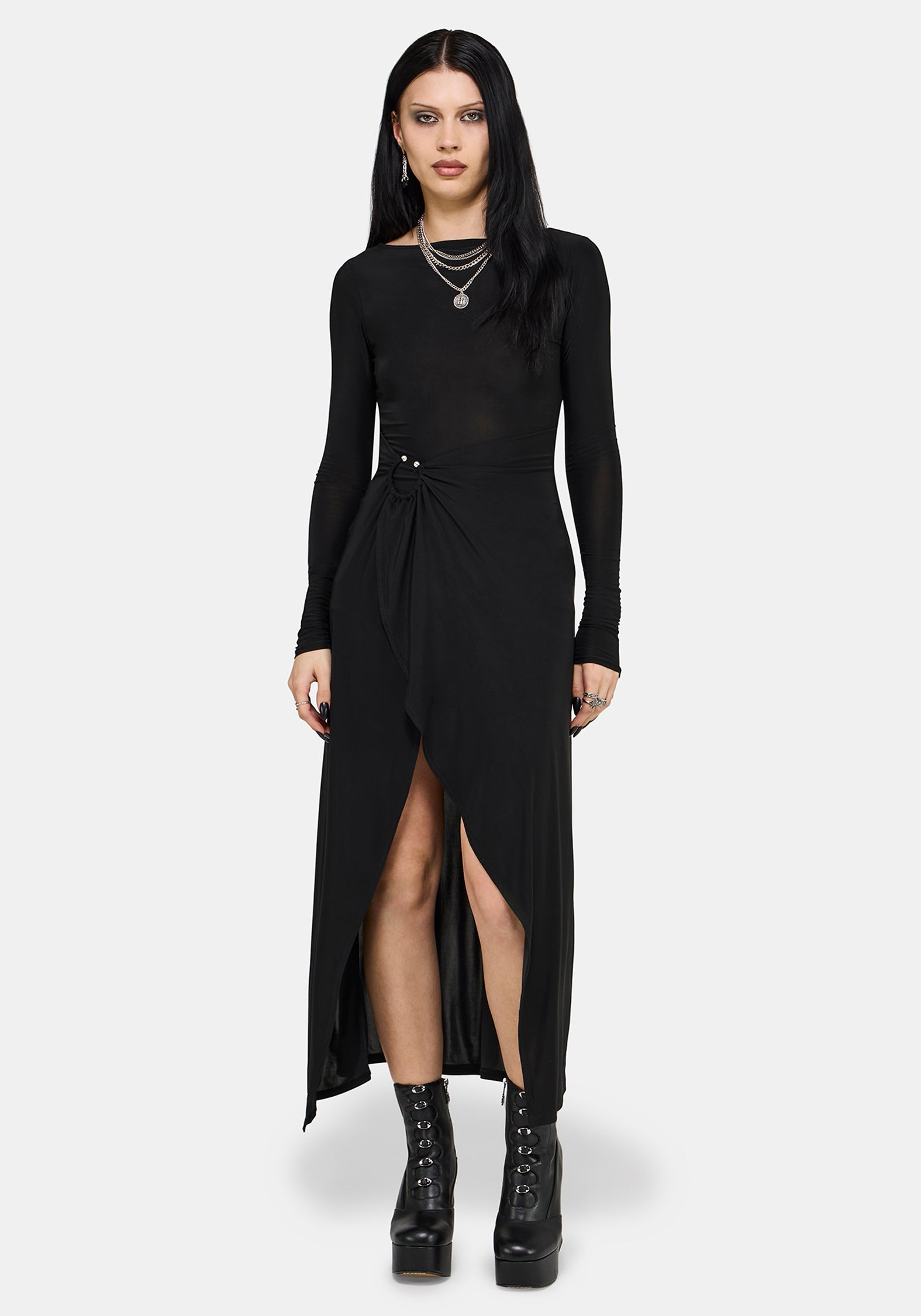 Bellamira Ring Waist Midaxi Dress US 2