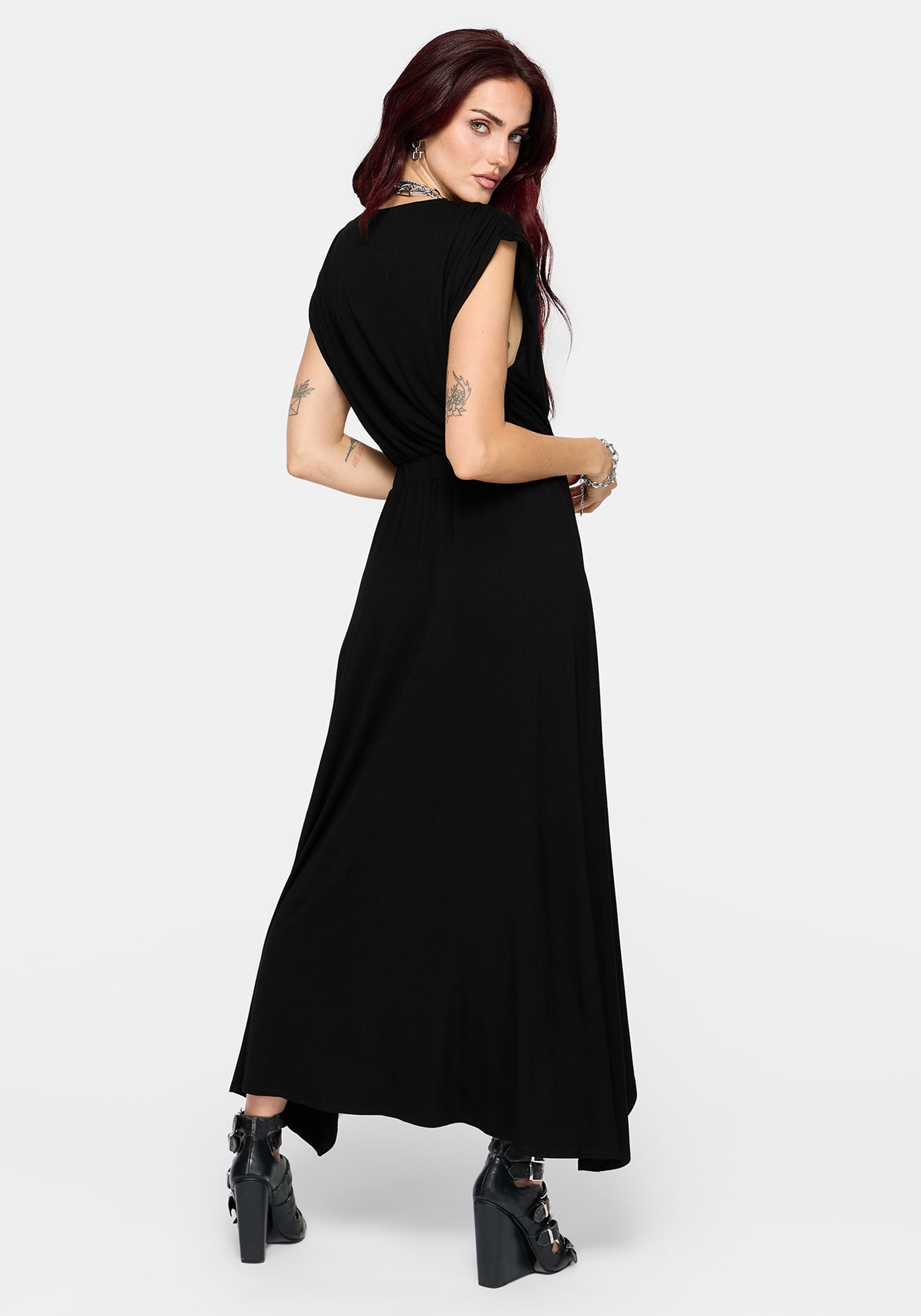 2 piece maxi set dress Marsail PU Corset and Jersey (2-Piece) – Disturbia signature fabric Waist:ONE SIZE this dress is a Mini Silver Lace Up