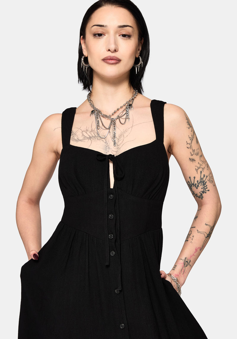 Miseria Shirred Midaxi Dress – Disturbia
