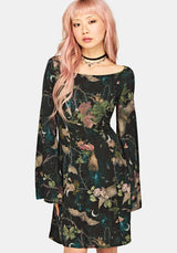 Atilla Print Cowl Neck Mini Dress