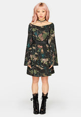 Atilla Print Cowl Neck Mini Dress