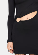 Lenora Cutout Barbell Hardware Mini Dress