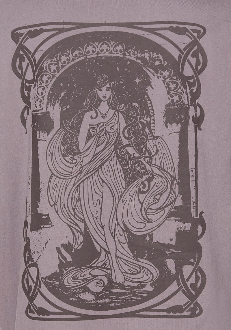 Saria Cotton-Blend Fairy Printed Jersey Tee Dress