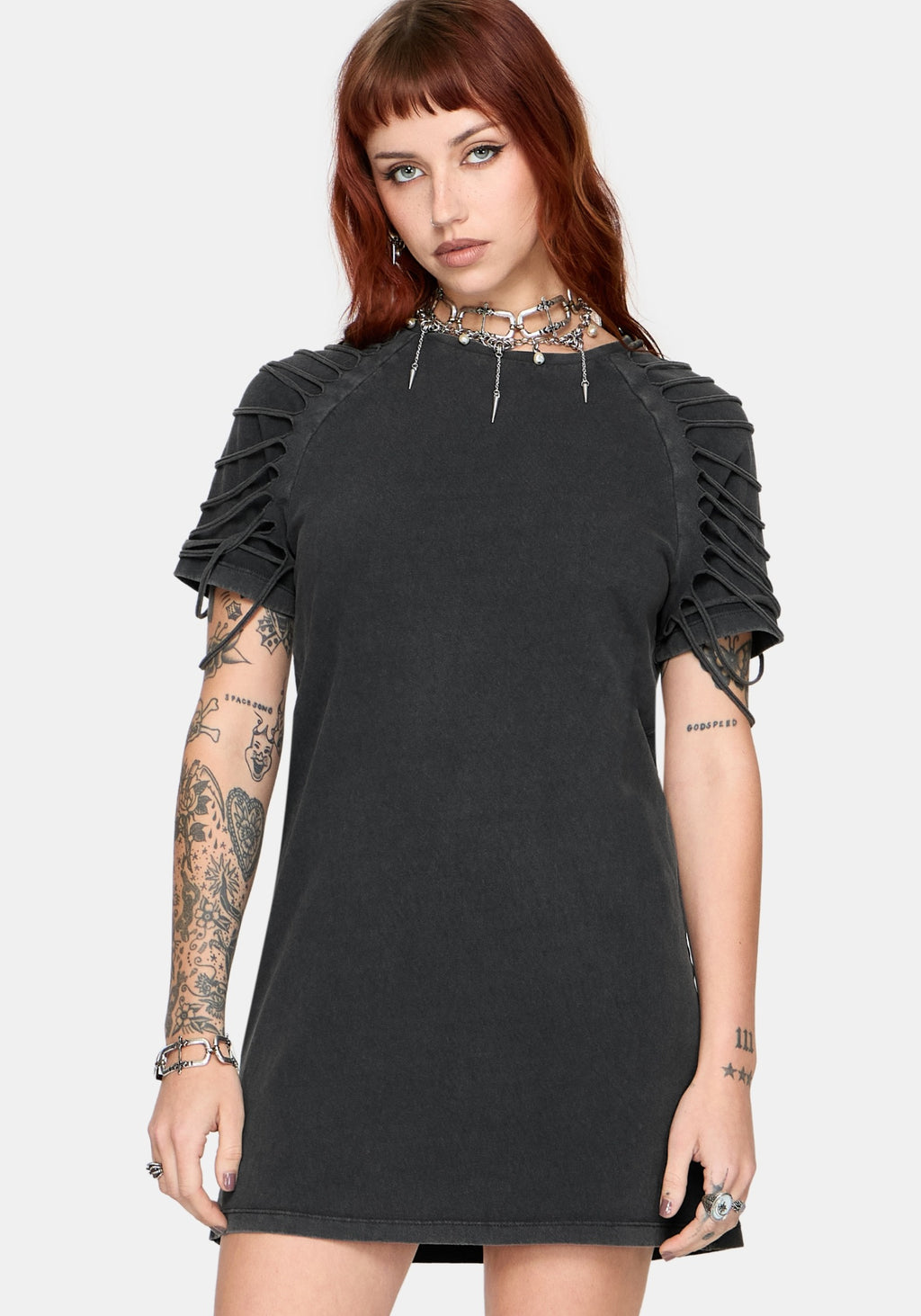 Zuri Distressed Mini Dress – Disturbia