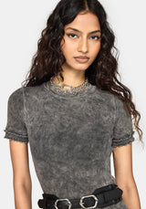 Stori Ribbed Short Sleeve Midi Dress