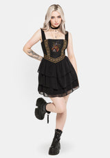 Lilet Boho Embroidered Corset Mini Dress