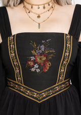 Lilet Boho Embroidered Corset Mini Dress US 2