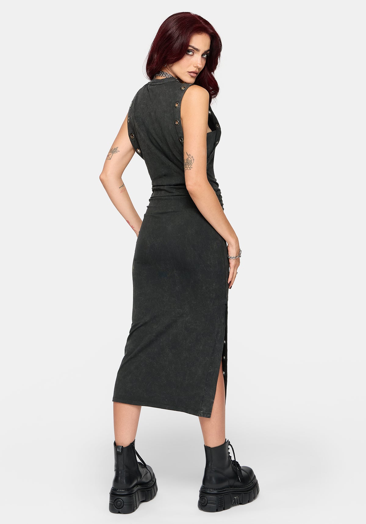 Vale Sleeveless Eyelet Midi Dress