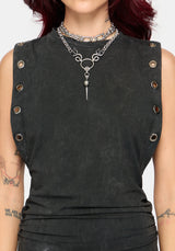 Vale Sleeveless Eyelet Midi Dress