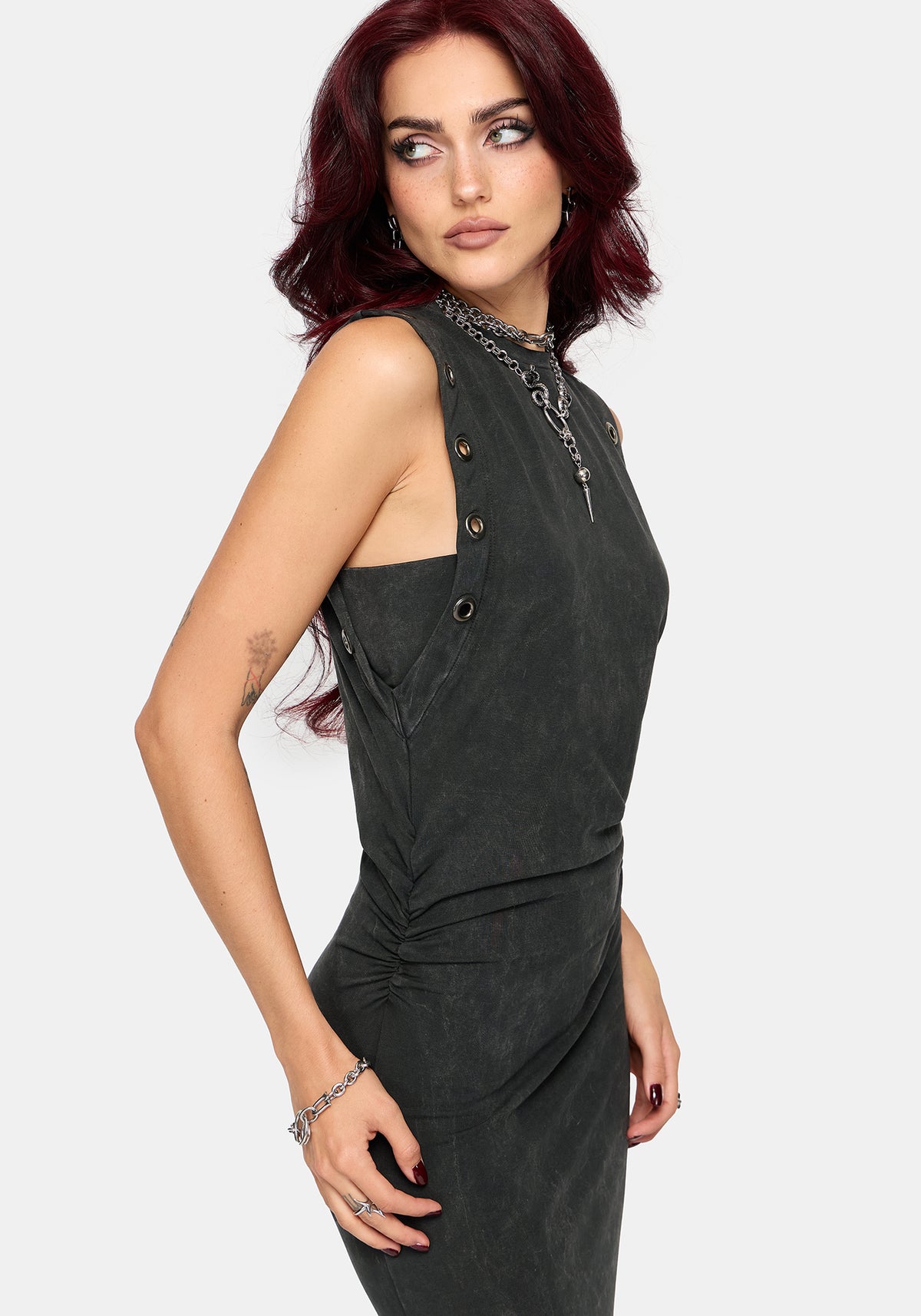 Vale Sleeveless Eyelet Midi Dress