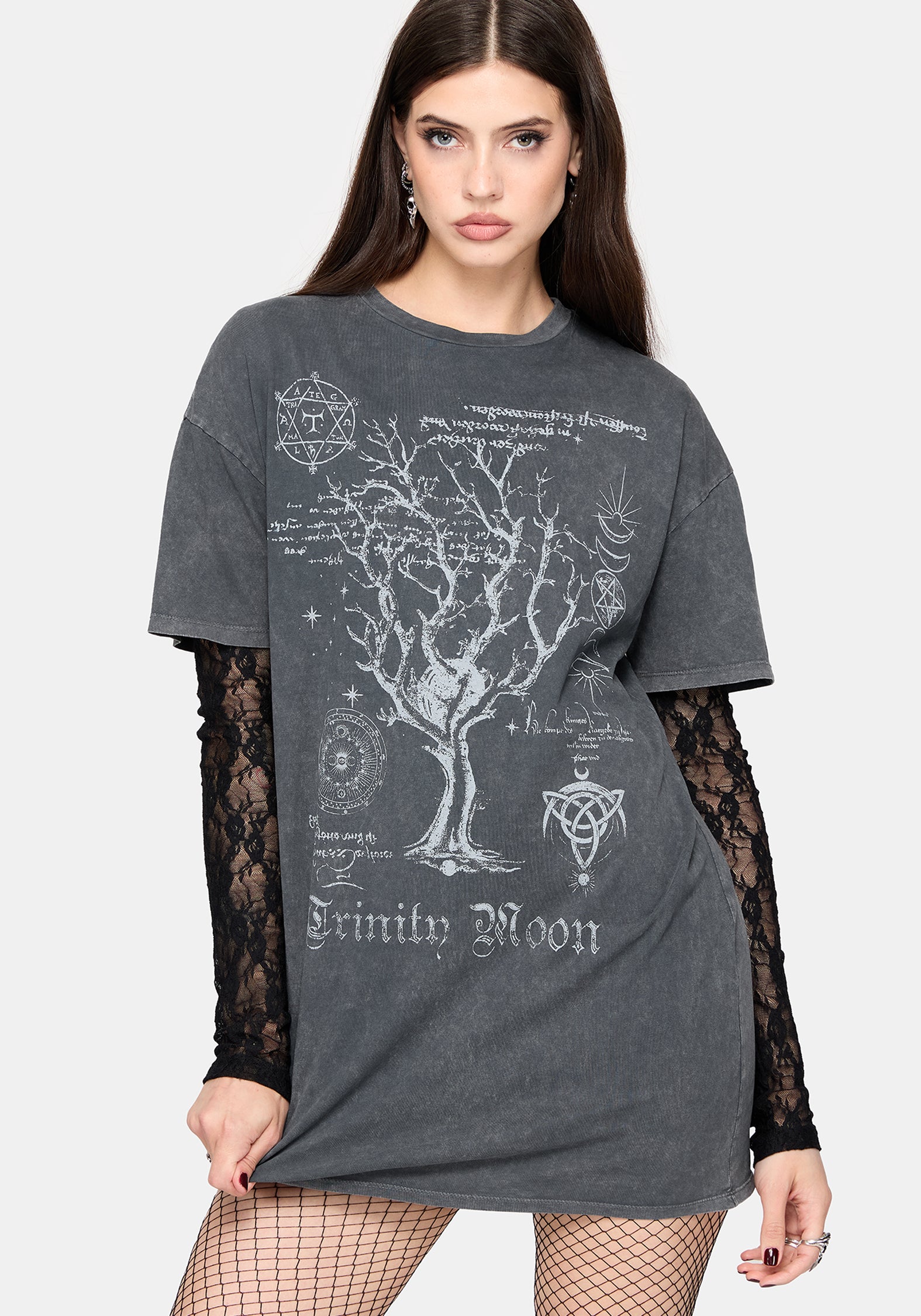 Trinity Moon Graphic Tee Dress