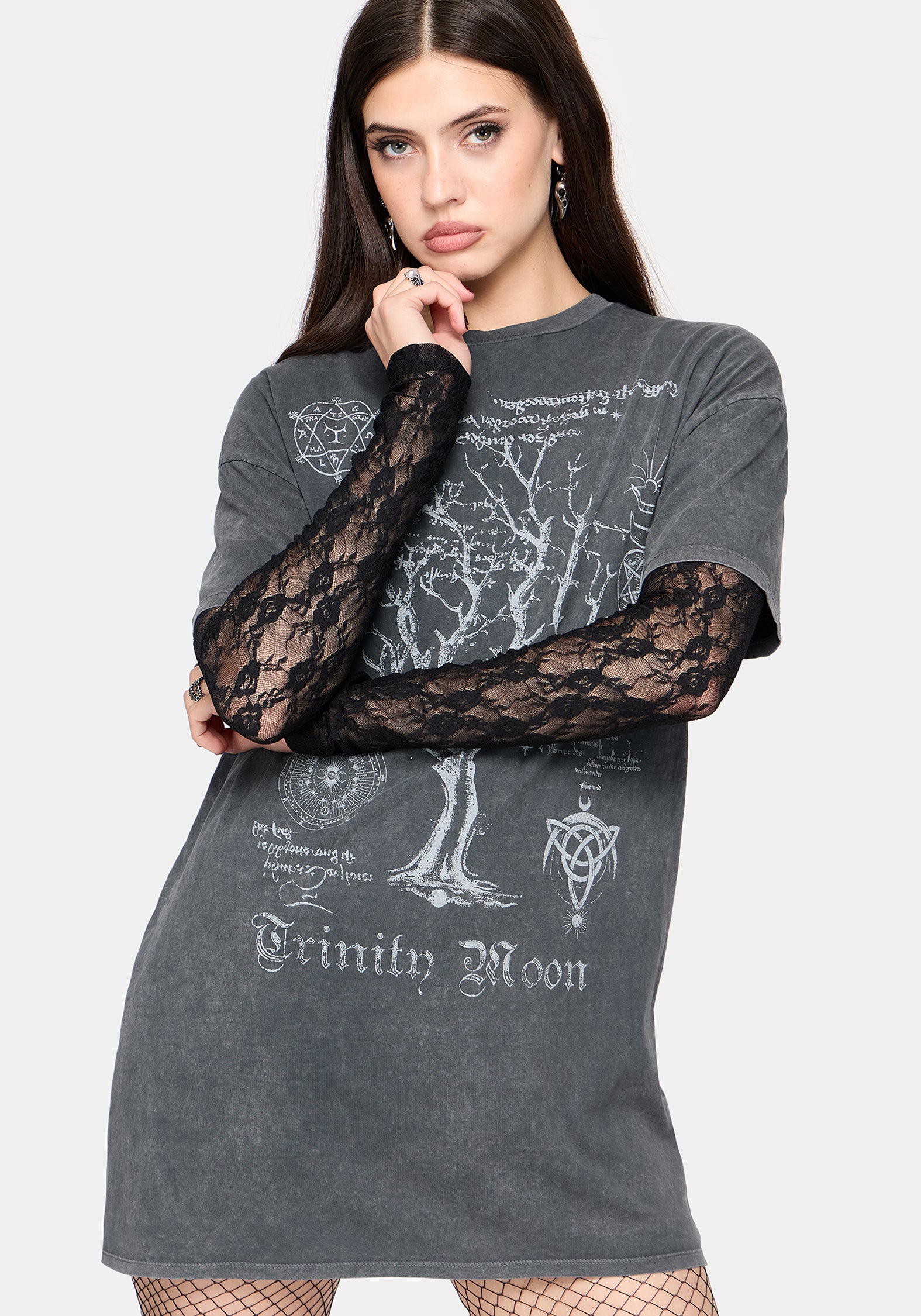Trinity Moon Graphic Tee Dress