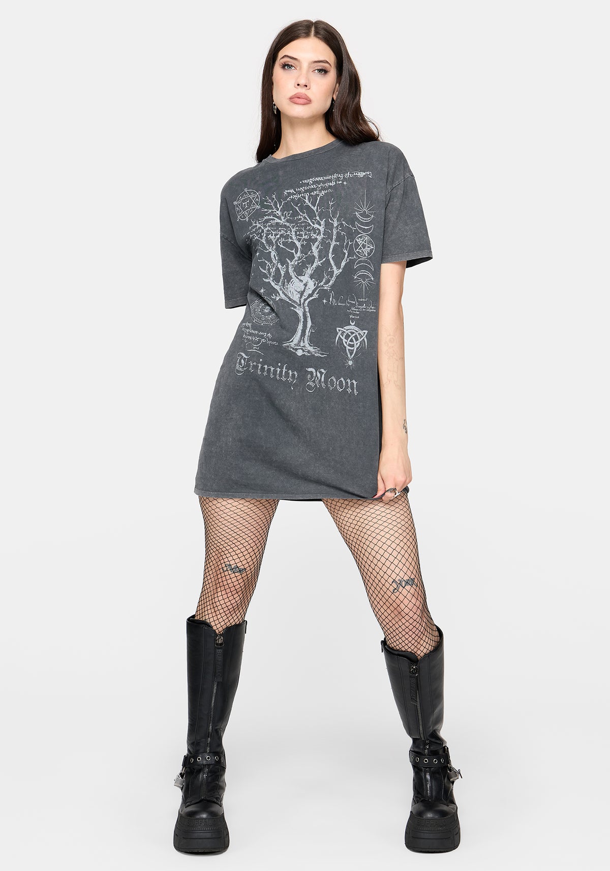 graphic dress Women's Tee Dresses | Disturbia Size:36X30 Customized(can Not Refund) Emerald 1980's Outfit ideas Its silhouette and breezy
