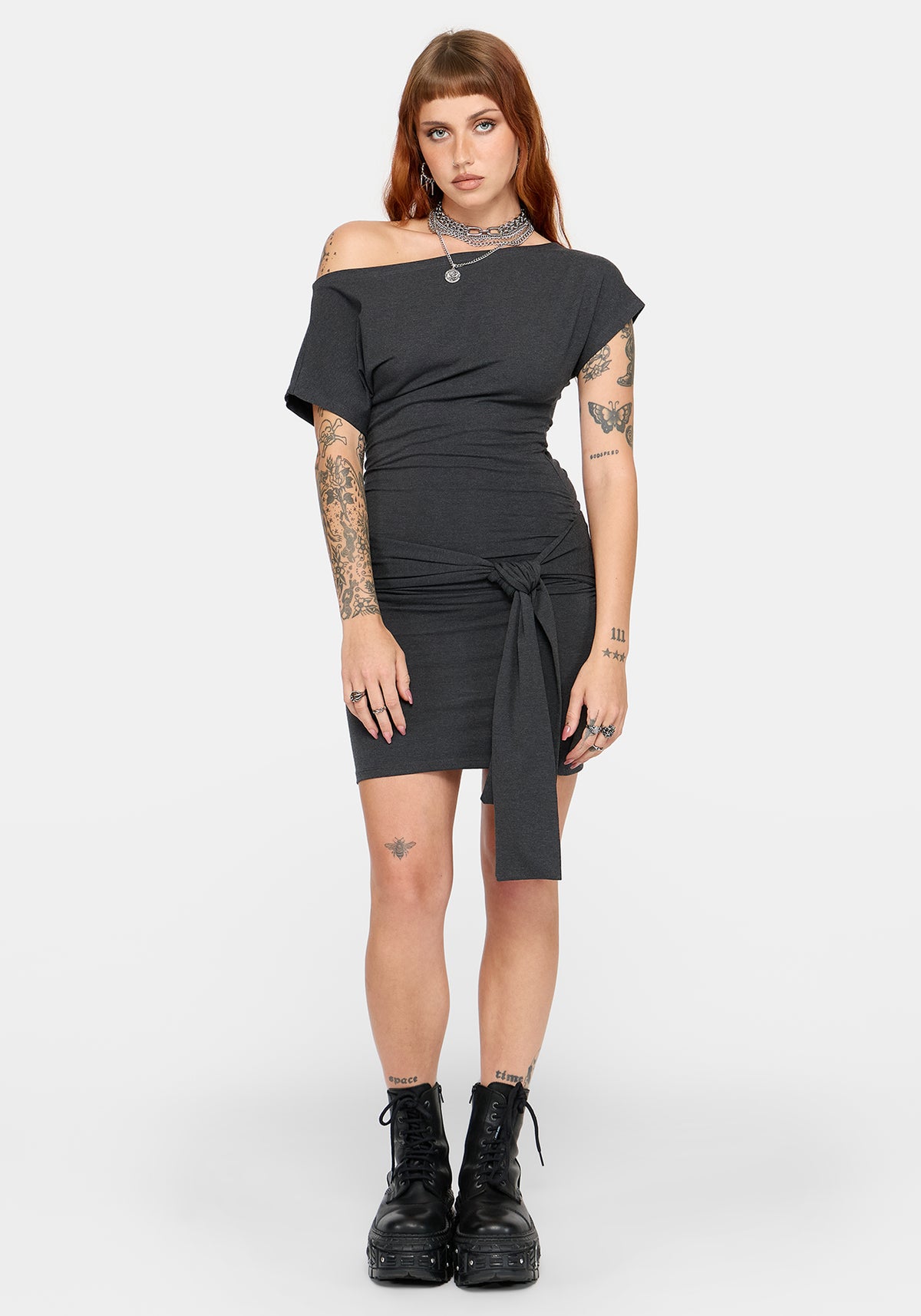 Kiona Tie Waist Mini Dress
