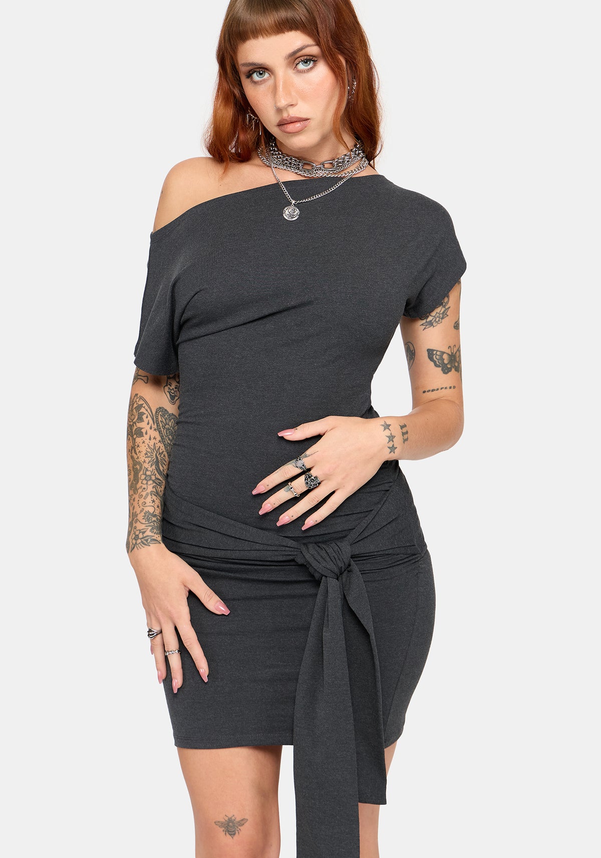 Kiona Tie Waist Mini Dress