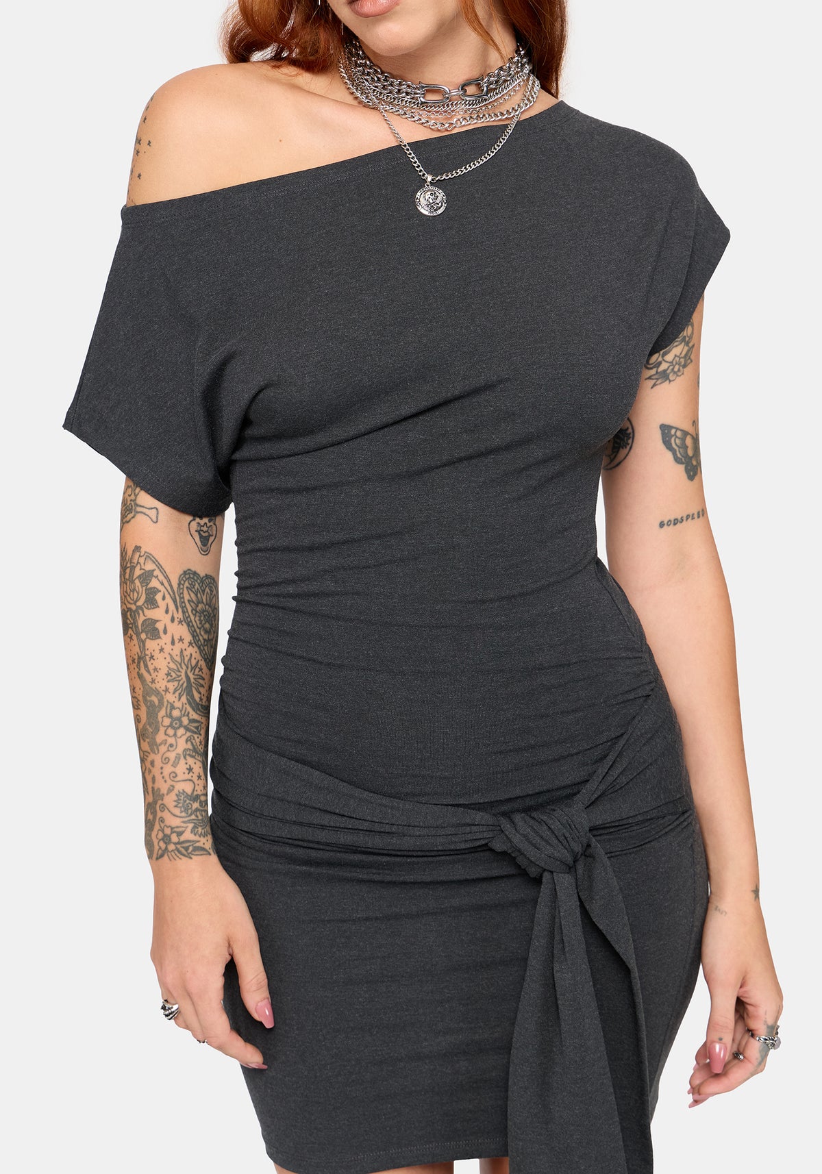 Kiona Tie Waist Mini Dress
