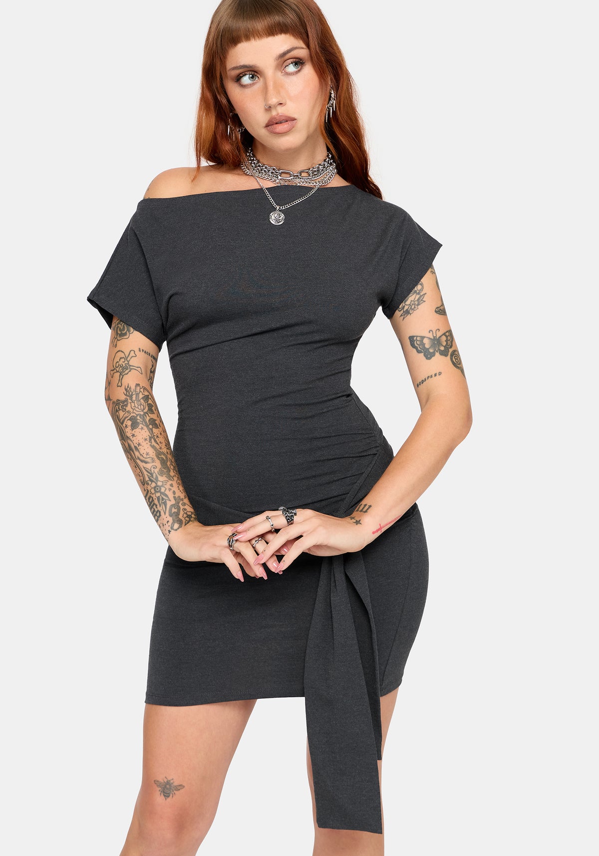 Kiona Tie Waist Mini Dress
