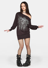 Nya Graphic Bodycon Skirt Mini Dress