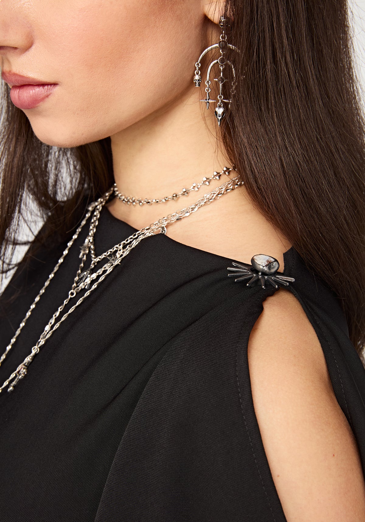Orlina One-Shoulder Cape Mini Dress US 2