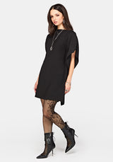 Orlina One-Shoulder Cape Mini Dress US 2