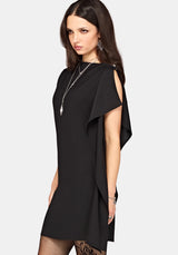 Orlina One-Shoulder Cape Mini Dress US 2