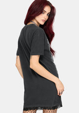 Ottilie Widow Lace Layer Graphic Tee Dress US 2