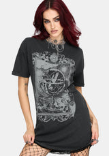 Ottilie Widow Lace Layer Graphic Tee Dress US 2
